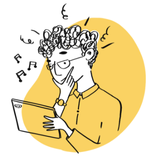 Un homme fait une formation e-learning efficace développée par eskills