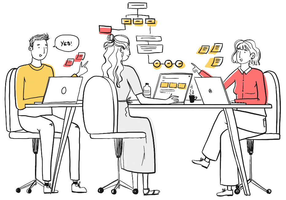 Illustration de l'atelier avec le client