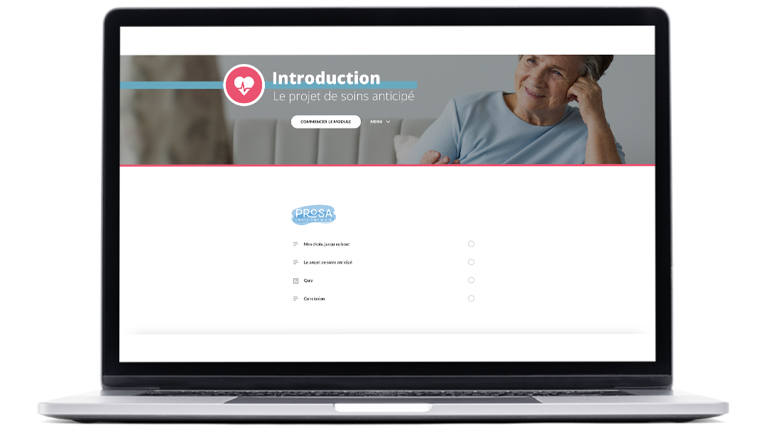 Accueil, Module de formation PROSA, eSkills, Réseau Santé Région Lausanne