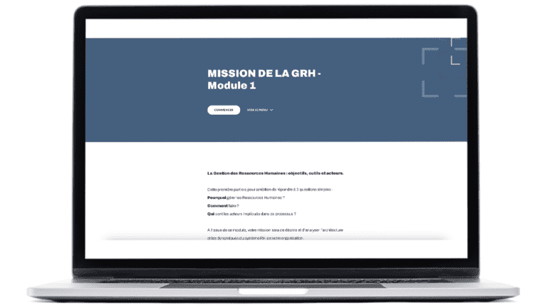 Exemples d’images du module La gestion des Ressources Humaines, réalisé pour l’Université de Genève, sur ordinateur