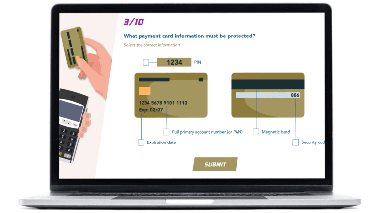 Exemples d’images du module Sécurité des paiements, réalisé pour Richemont, sur ordinateur